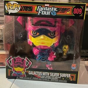 Funko Marvel Galactus and Silver Surfer Figure - Pink and Yellow